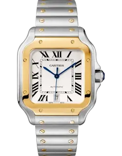 cartier santos silver